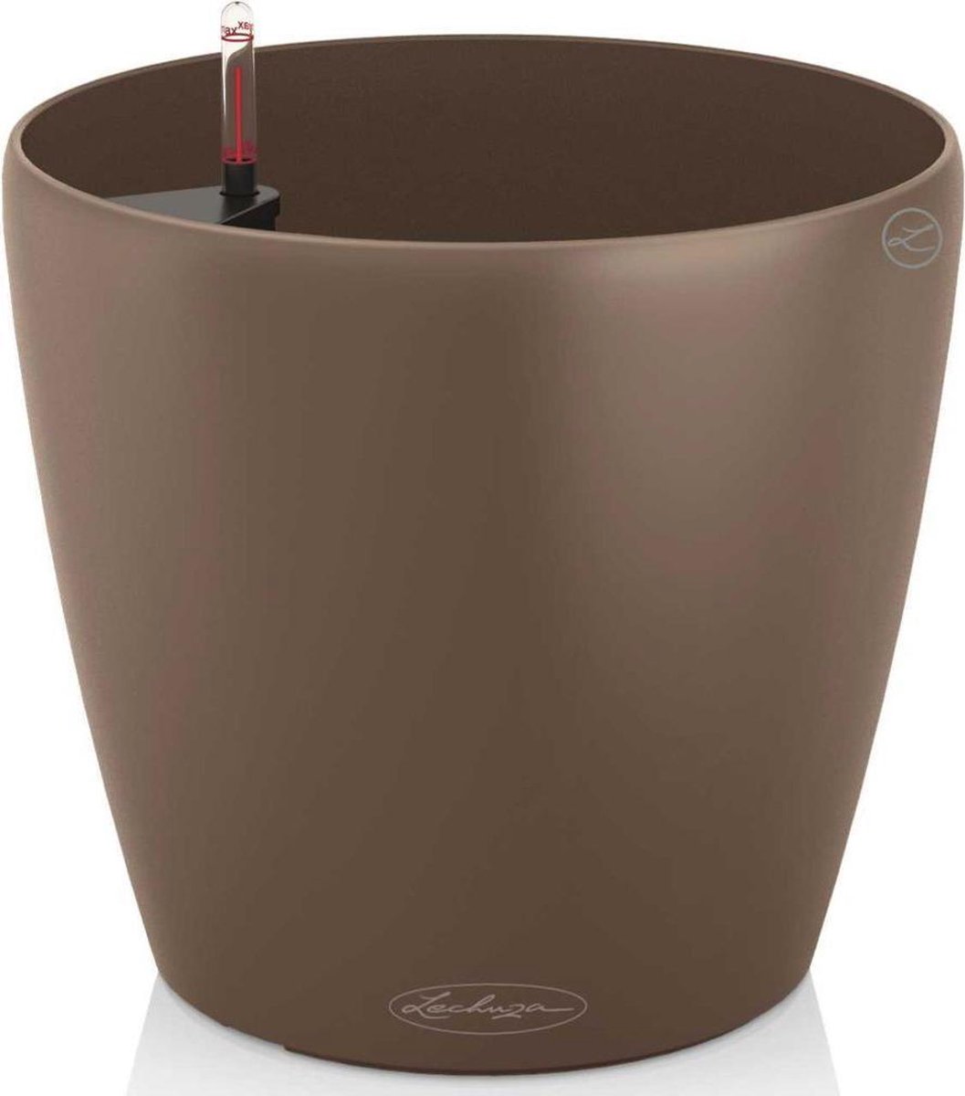 LECHUZA CLASSICO Color 35 - Plantenbak - met bewateringssysteem - ALL-IN-ONE set met LECHUZA-PON - muskaat