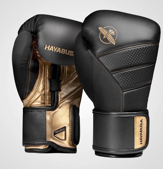 Hayabusa T3 Bokshandschoenen - Zwart / Goud - 16 oz