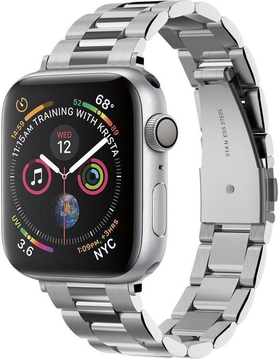 Spigen Modern Fit Armband voor Apple Watch 4/5/6/7/SE (38 / 40 / 41mm) -  zilver | bol.com