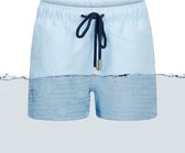 Ramatuelle Zwembroek Jongens - Magic print Zwembroek   - Print wordt zichtbaar zodra de stof nat wordt. - Maat 104 - Kleur  Licht blauw / Celeste