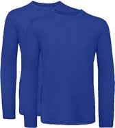Senvi 2 pack T-Shirt Lange Mouwen Biologisch Katoen - Royal – XL