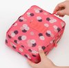 foto van Travel Toiletbag - Reis Toilet Bag Make Up Organizer - Cosmetica Etui Tasje - Bloemen Patroon - Roze
