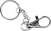 10x Hobby sleutelringen/sleutelhangers met karabijnslotje - DIY sleutelhangers maken - Knutsel materiaal