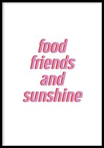 Poster – Food Friends and Sunshine - 70x100cm