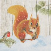 Servetten Robin & Squirrel 33 x 33 cm