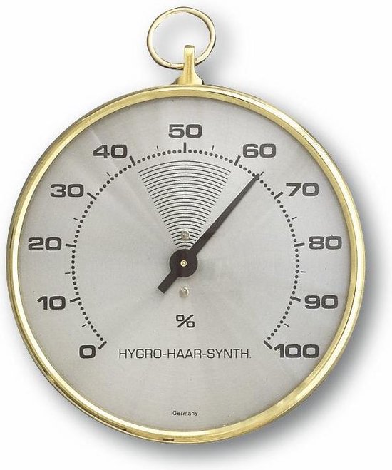 analoge hygrometer met messingring