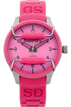 Superdry Ladies Scuba Midi  SYL120P - Horloge -Roze- 36 mm