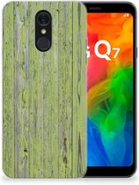 LG Q7 Bumper Hoesje Green Wood