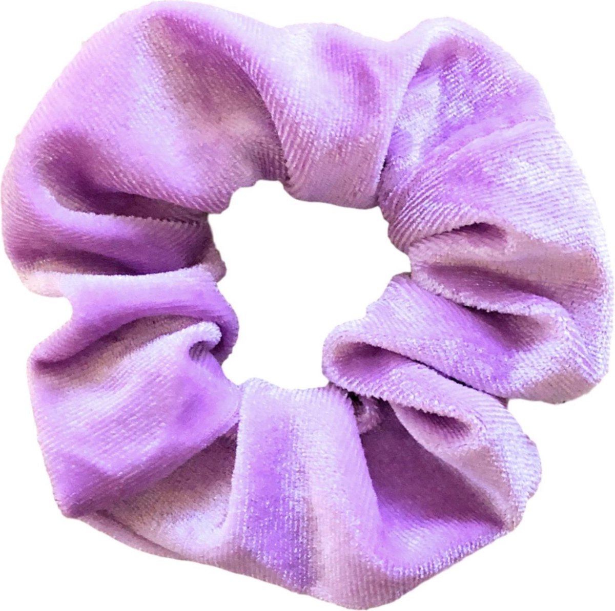 Kraagjeskopen.nl Scrunchie Velvet NEON paars Haarelastiek Haaraccessoire - 1 stuk