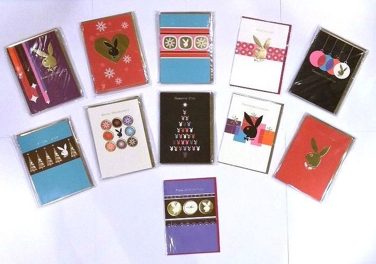 36 stuks - kerst wenskaarten - playboy