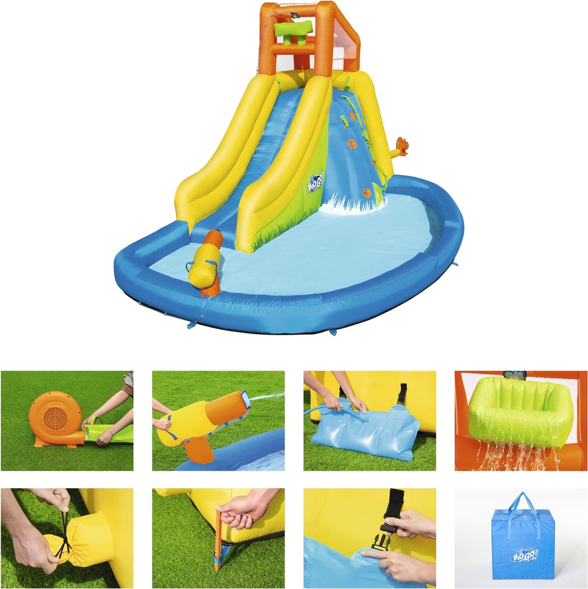 Bestway H2OGO! Waterpark mount splashmore - speelzwembad - klimwand - Glijbaan — afbeelding 16