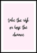 Poster Take The Risk - 50x70cm - Poster Quote