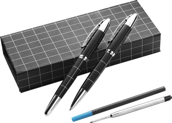 Ensemble de stylos ou d'écriture avec 2 stylos 1x un roller et 1 x un stylo  à bille en... | bol.com