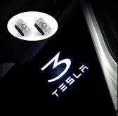 Tesla Model 3 Deur Logo Welkomstlicht LED Projector Deurverlichting Auto Accessoires – Ghostlight