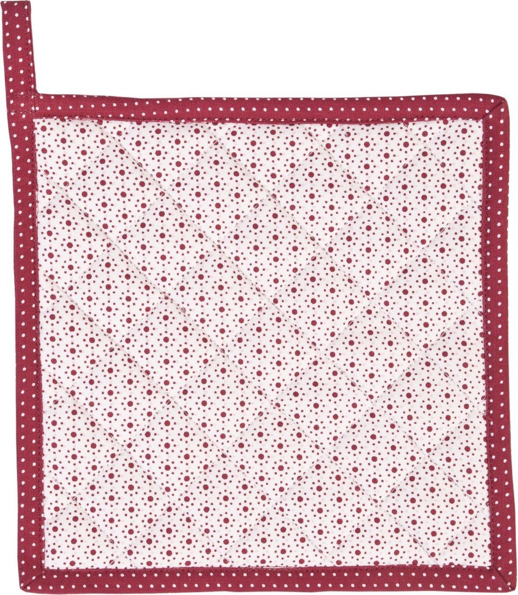 Clayre & Eef Katoenen Pannenlap rood - DOT45R