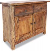 Dressoir Bruin Antiek Hout Ladekast (Incl LW 3d klok) - wandkast - Tv kast- opbergkast - Boekenkast - opbergkast - Kast met lades - Sidetable - Wandtafel