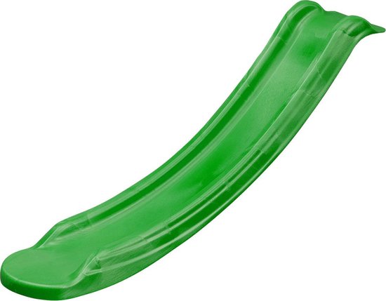 Groene SwingKing glijbaan van 1,2 meter met golvend zitvlak en brede instap.