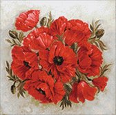 Wizardi Diamond Painting Kit Scarlet Poppies WD2470