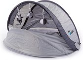 Bo Jungle - Speeltent Baby - Pop Up tent - UV-werend - Makkelijk opplooibaar - muggengaas - 3 afneembare speeltjes - Uitneembare matras - Opbergzak - Play Nest Grijs