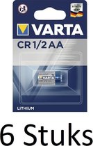 6 Stuks (6 Blisters a 1 st) Varta lithium 1/2 AA  3v