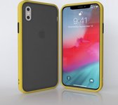 HYBRID | Silica Gel + TPU Transparant Shockproof Backcover iPhone X/XS - Geel