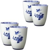 Delfts blauwe mok - set van 4 - Delfts blauw servies - &klevering - theemokken - koffiemokken- souvenir Holland - relatiegeschenk - cadeau voor vrouw