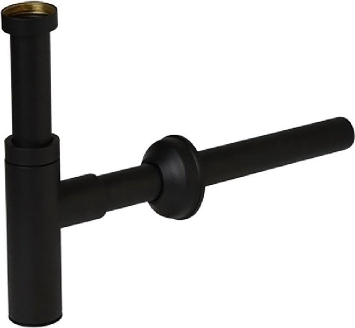 Plieger Mini designsifon met muurbuis van 25cm 5/4 mat zwart