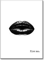 Poster met Black Kiss / Kiss me - A3 Poster 29x42cm