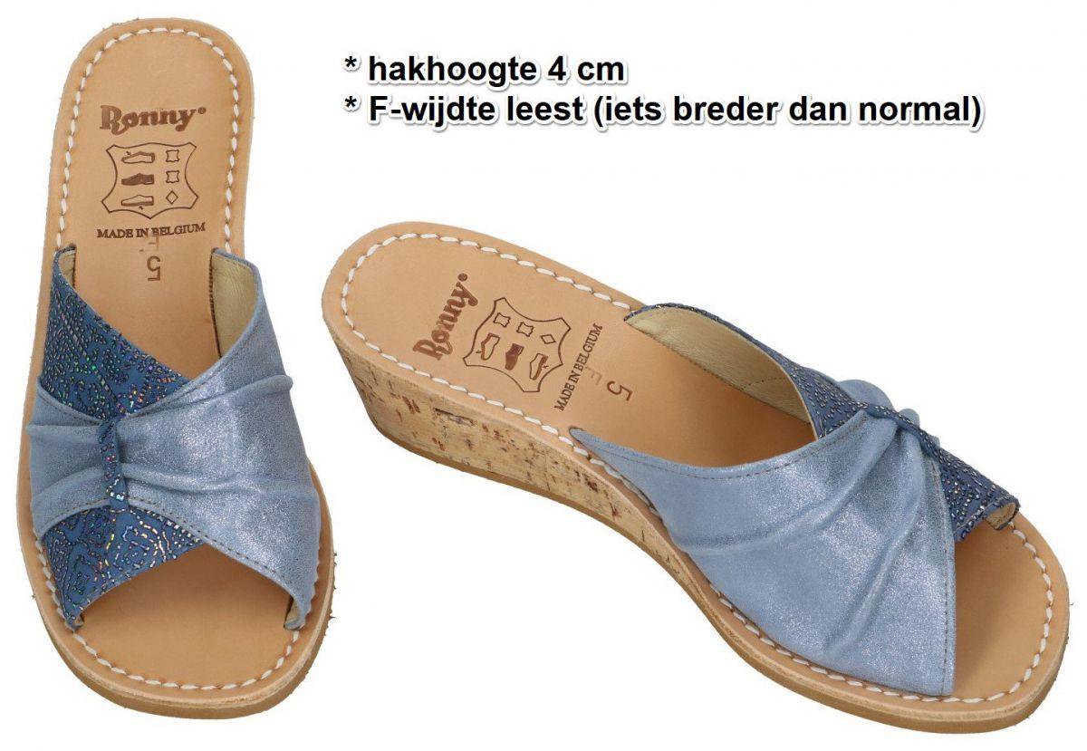 Ronny -Dames - turquoise - slippers & muiltjes - maat 41 | bol.com