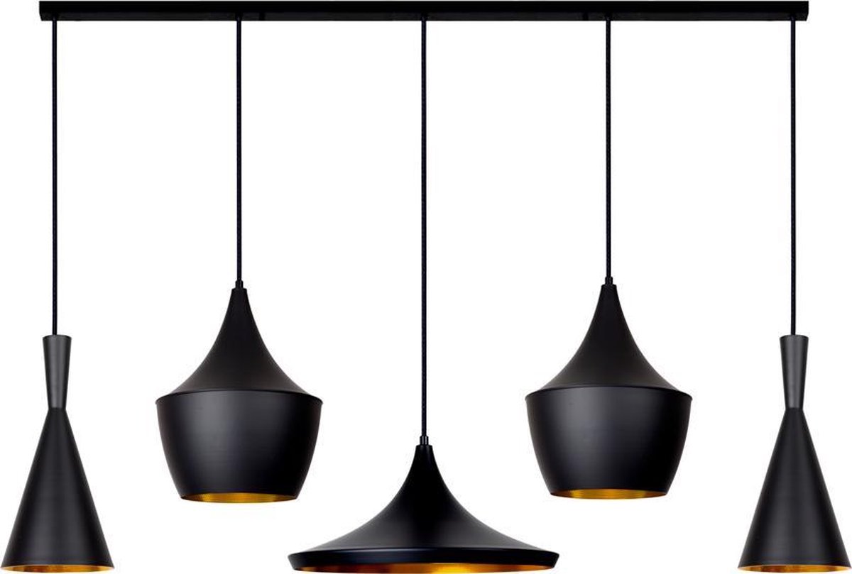 metalen oneerlijk Mobiliseren Tom Dixon Style Black Range 5 stuks - Inclusief plafondrails - 200 cm |  bol.com