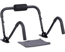 buikspiertrainer opvouwbaar - met hoofdsteun - ab trainer - zwart