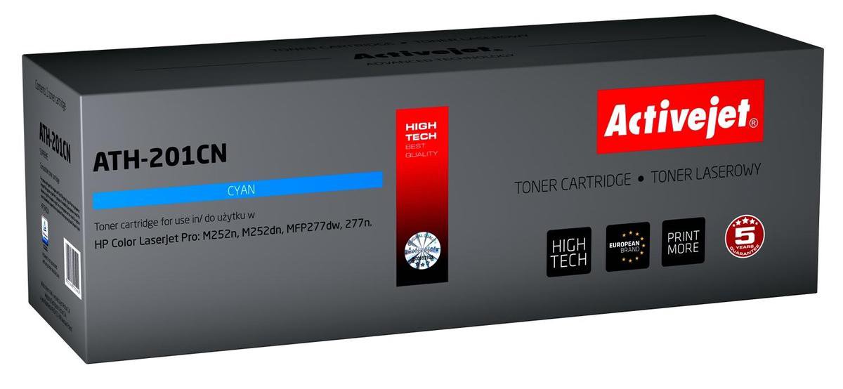 Toner Activejet ATH-201CN (replacement HP 201A CF401A; Supreme; 1 400 pages; Cyan)
