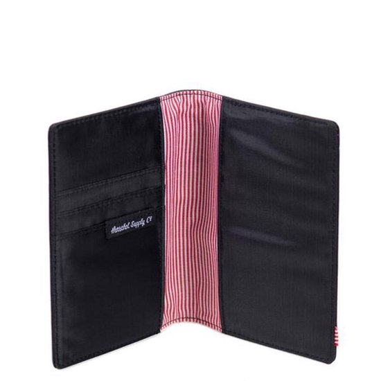 Herschel Raynor Passport Holder RFID Leather Black