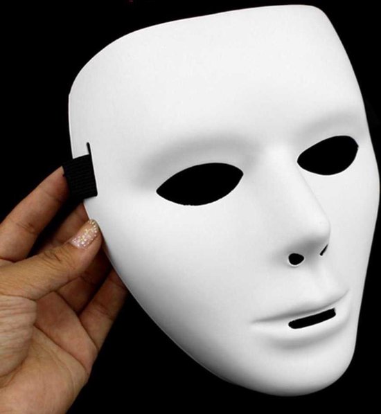 Wit - Halloween - Masker - Spook Verkleedpartijtje - Geest - Vrouw Pack | bol.com