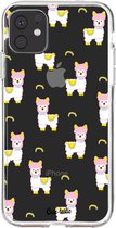 Casetastic Apple iPhone 11 Hoesje - Softcover Hoesje met Design - Rainbow Llama Print