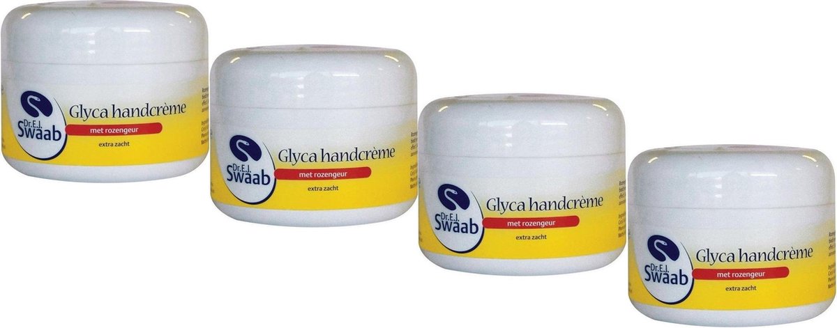 Swaab Glyca Handcrème Rozengeur 4 x 100 ml Multipack | bol.com