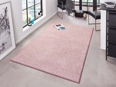 Modern effen vloerkleed Pure - roze 160x240 cm