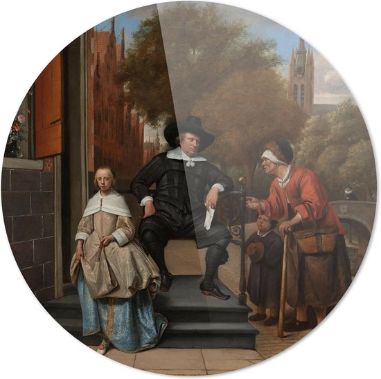 OM-0049_Portret van Adolf en Catharina Croeser aan de Oude Delft - Schilderij van Jan Steen