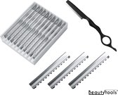 Beautytools Vervangmesjes Voor Feather mes / Styling Razor - Styling Blades / Gekartelde Messen (10 Mesjes) - (SR-1260)