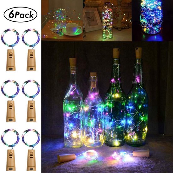 20 Pièces Bouchon Lumineux pour Bouteille, LED Bouteille Guirlande