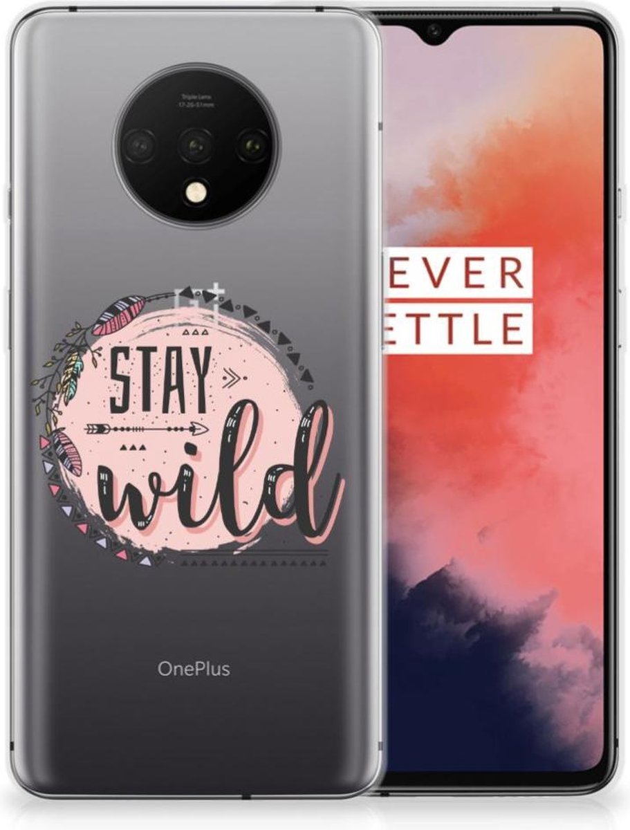 OnePlus 7T Telefoonhoesje met Naam Boho Stay Wild