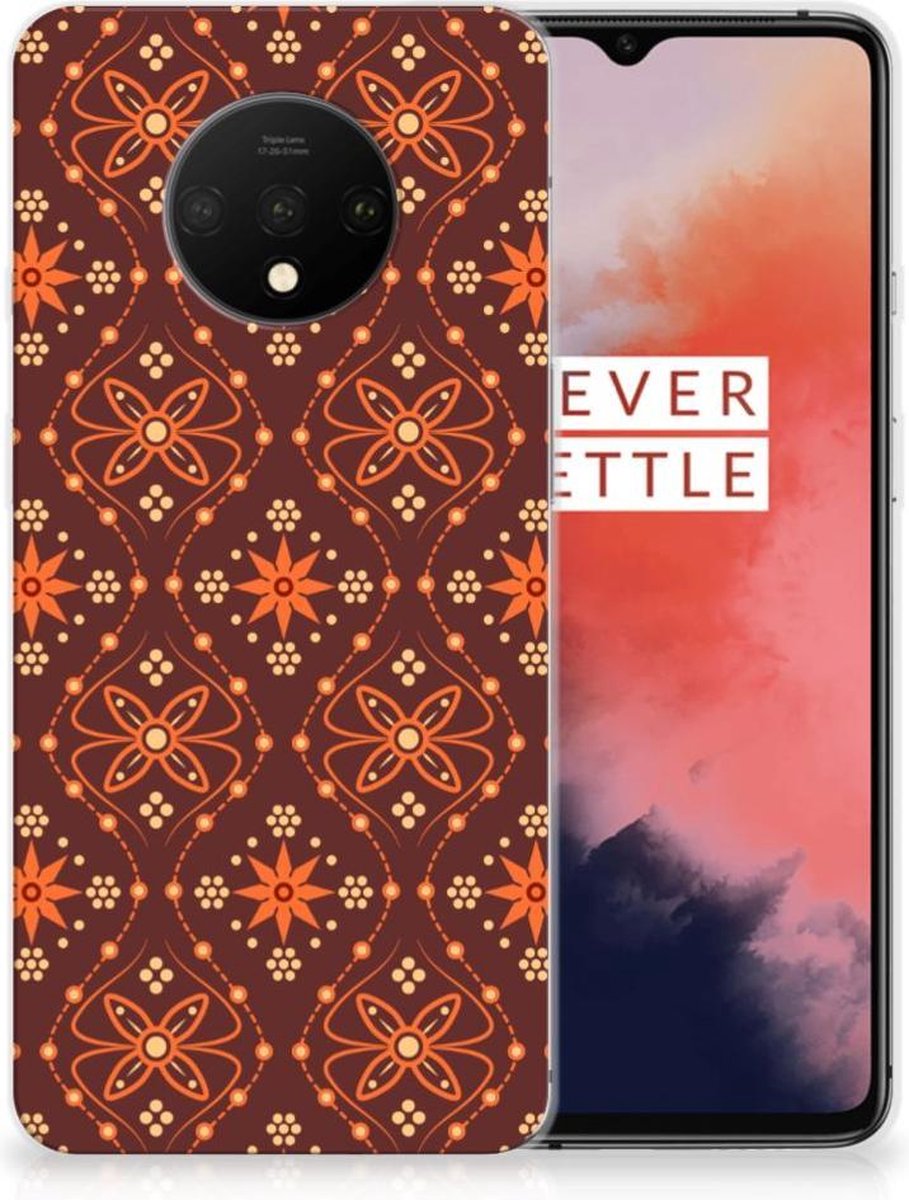 OnePlus 7T TPU bumper Batik Brown