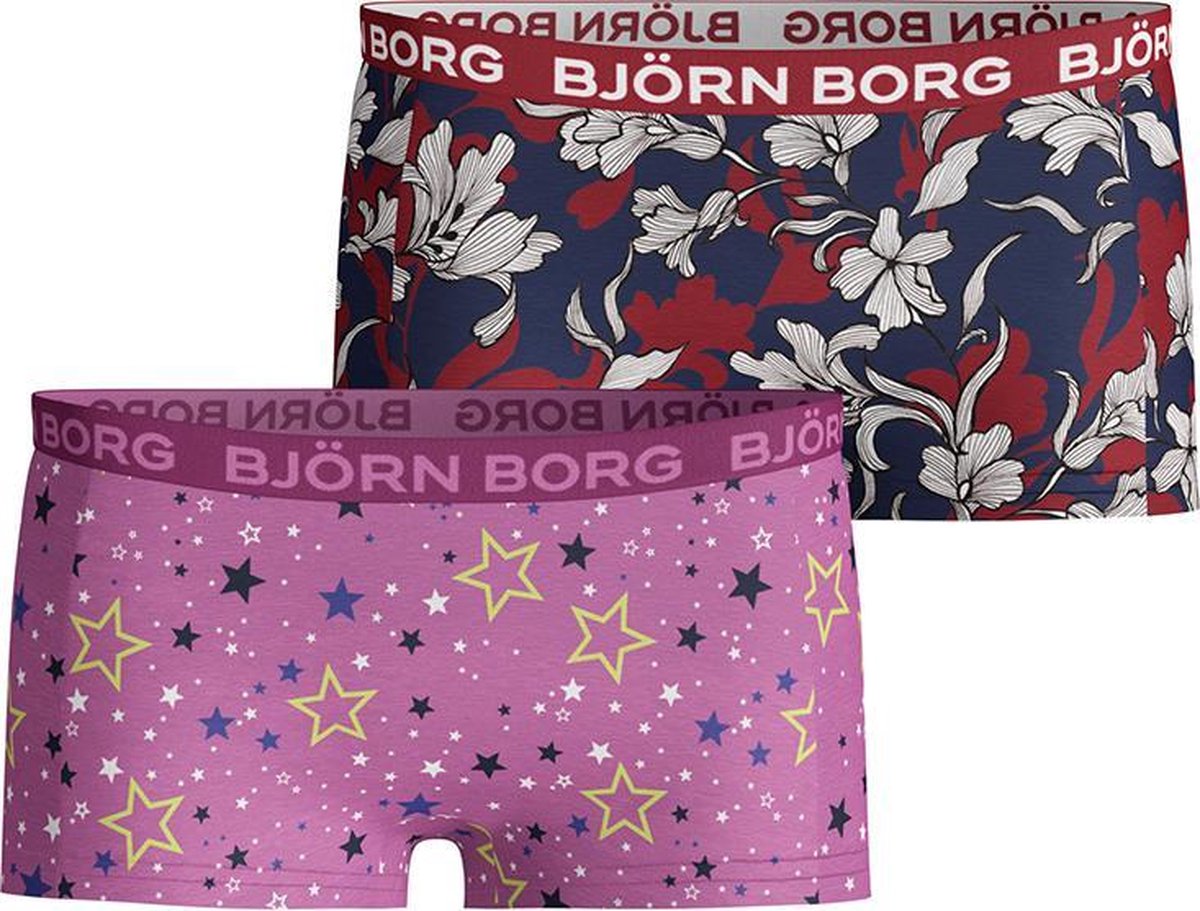 Bjorn Borg - Meisjes - 2-Pack Mia Graphic Star Minis - Multicolor - 158/164