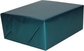 Luxe inpakpapier/cadeaupapier teal groenblauw zijdeglans 150 x 70 cm - Cadeauverpakking kadopapier