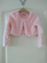 Roze meisjes bontjas maat 92/98