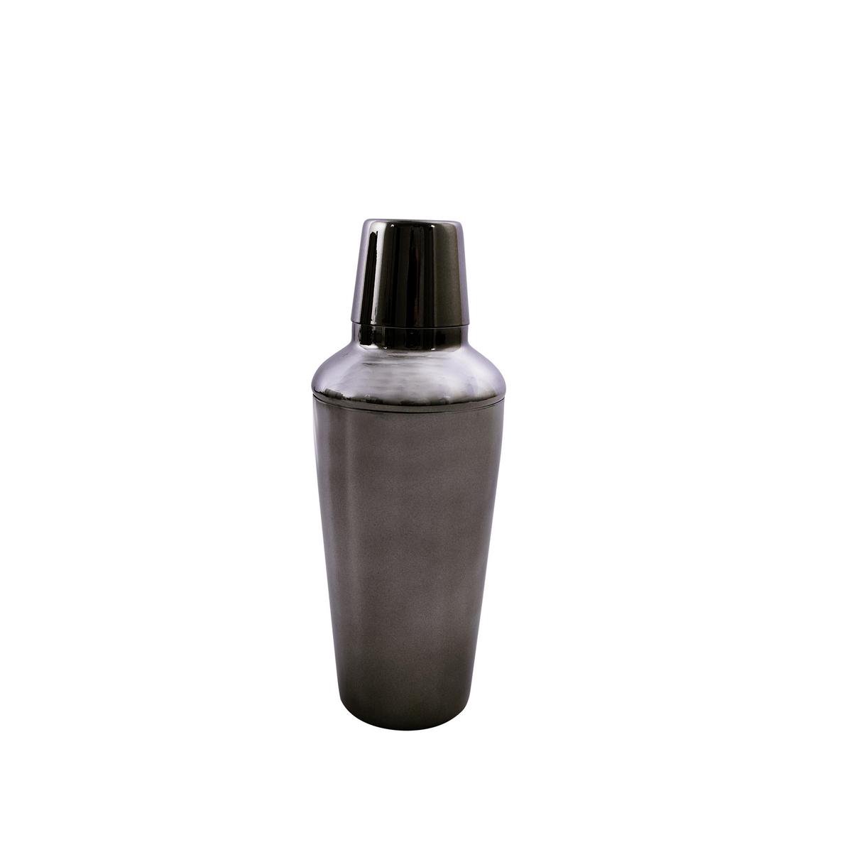 Point-Virgule Cobbler shaker uit rvs metallic zwart 750ml