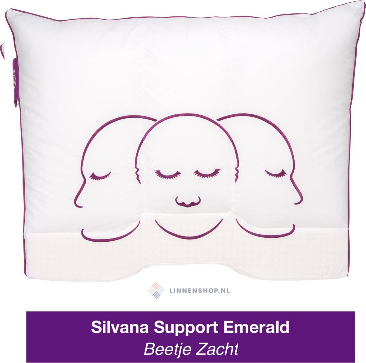 Silvana Emerald hoofdkussen - Wit - 60x70 cm | bol