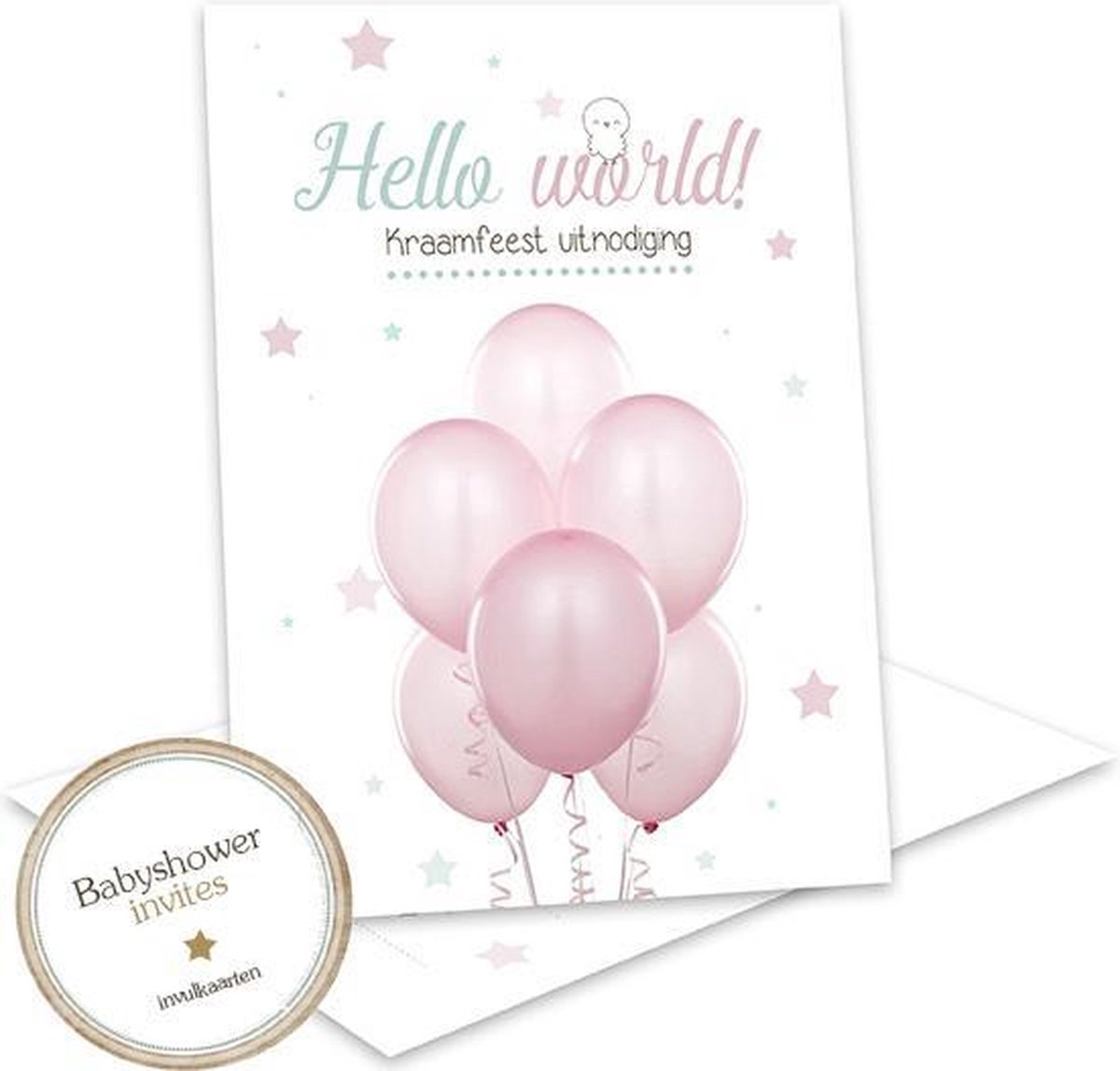 Babyshower invites invulkaarten - Babykaarten - Uitnodigingen - Babyshower - Kraamfeest - Babyborrel