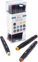 Art Sensations Nassau Fine Art Dual Marker dubbelzijdige stift, assorti kleuren, set à 12 stuks