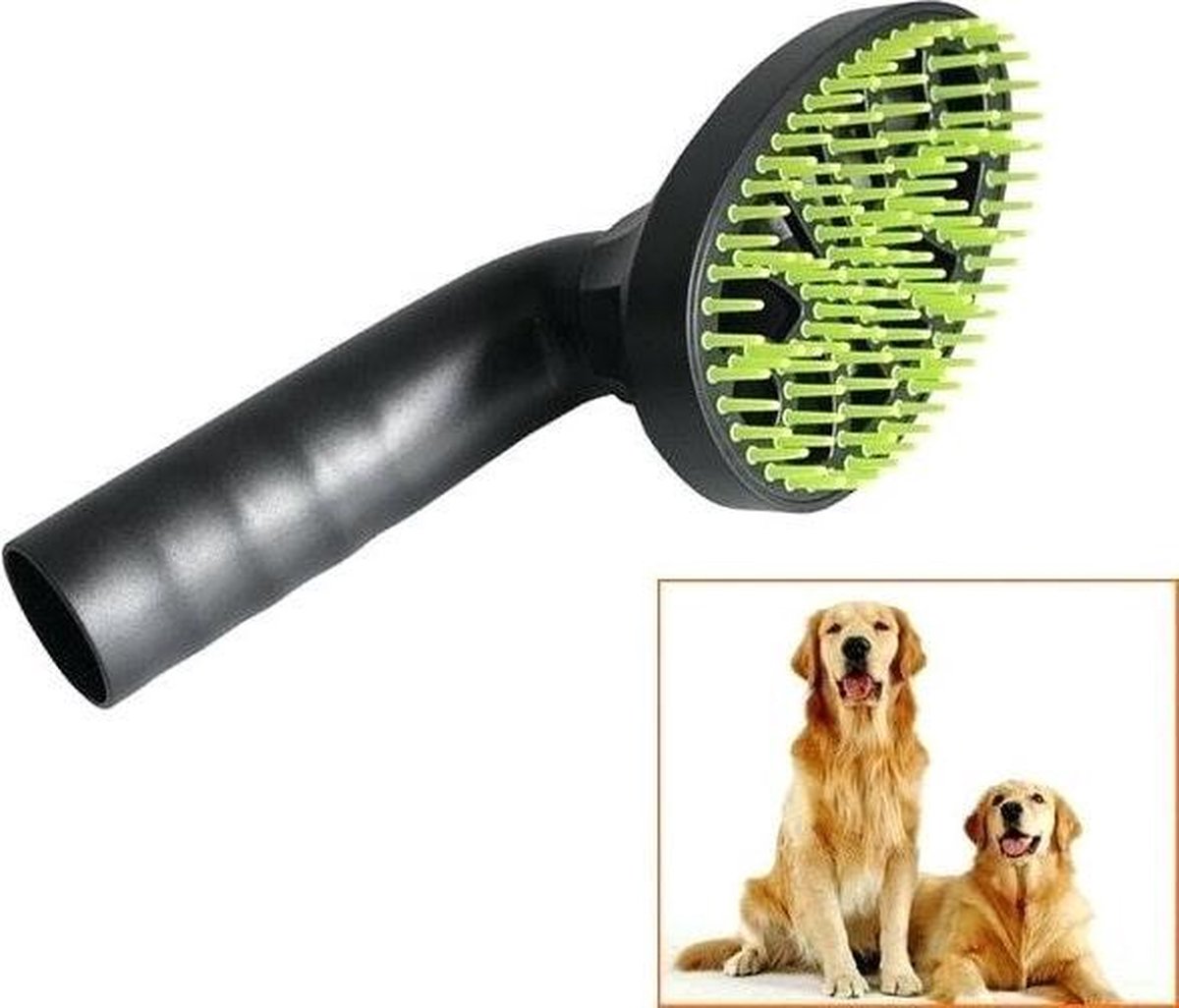 Hondenborstel - Hondenborstel aansluitbaar op stofzuiger 32mm - stofzuiger  hondenkam -... | bol.com